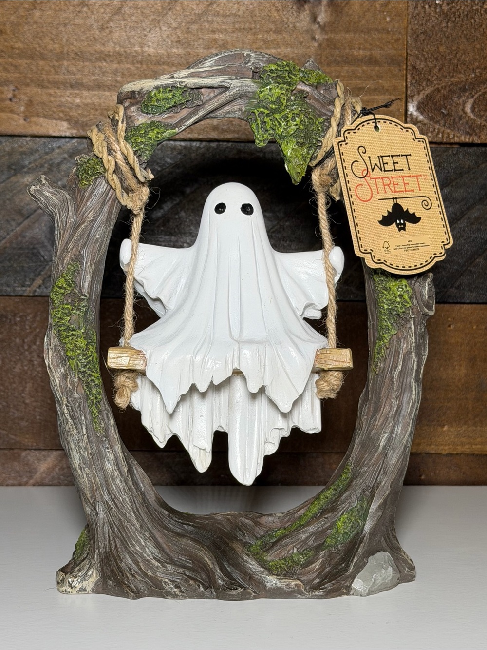 Halloween Sweet Street Ghost on Swing Tik Tok Viral Decor